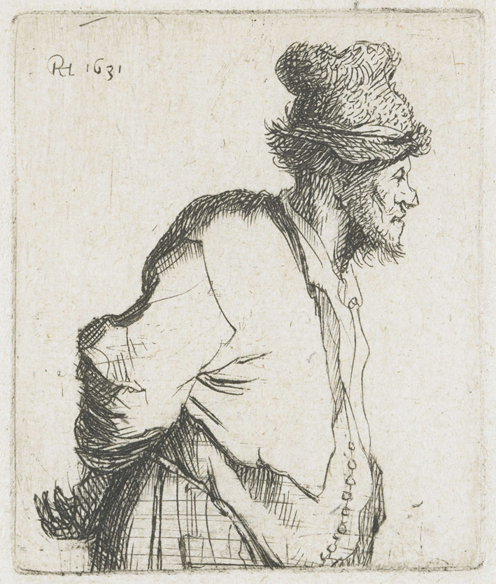  伦勃朗·梵·莱茵 Rembrandt van Rijn——老人侧面